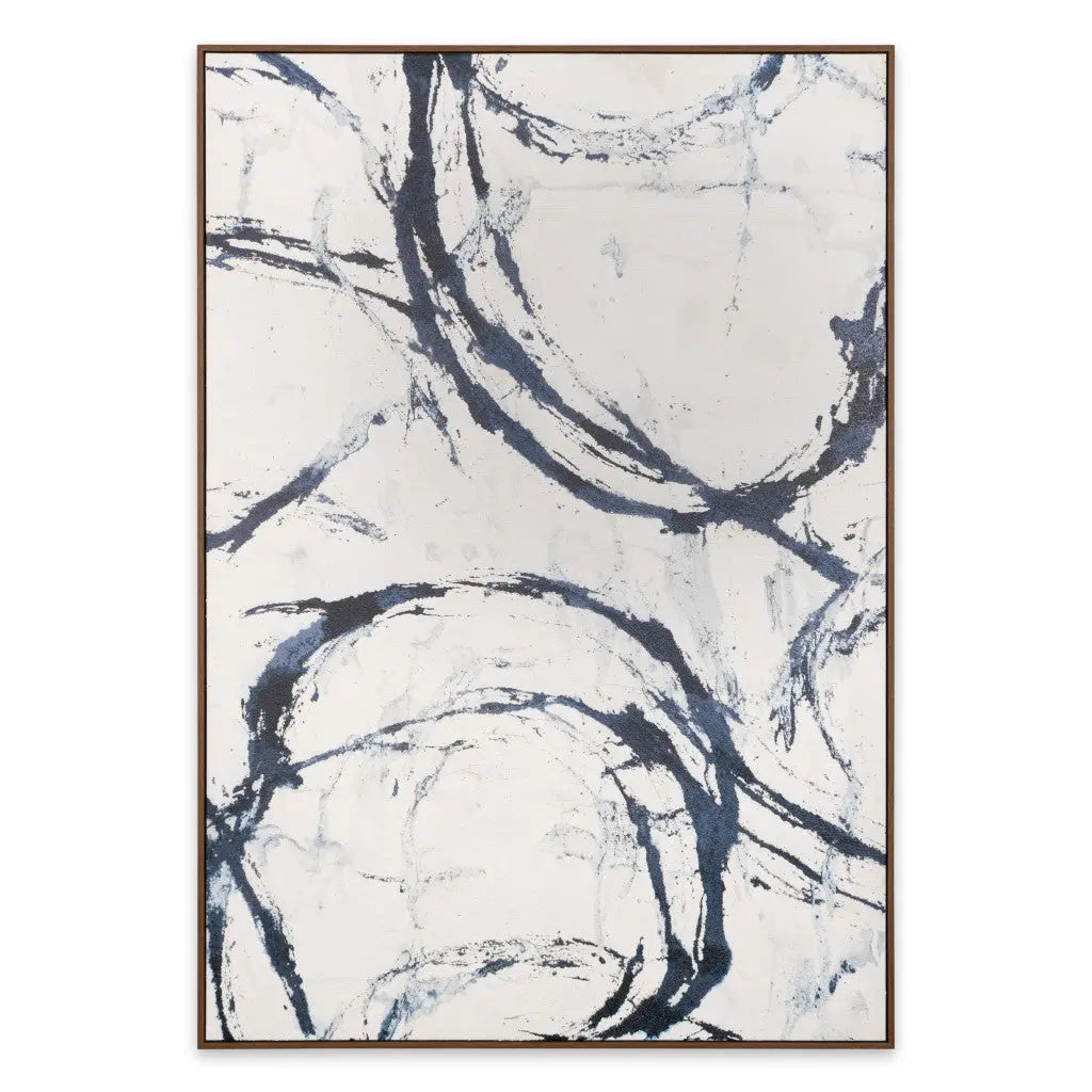 Elemental Rhythm Hand Painted Light Brown Floater Frame Wall Art Homeroots Home Decor