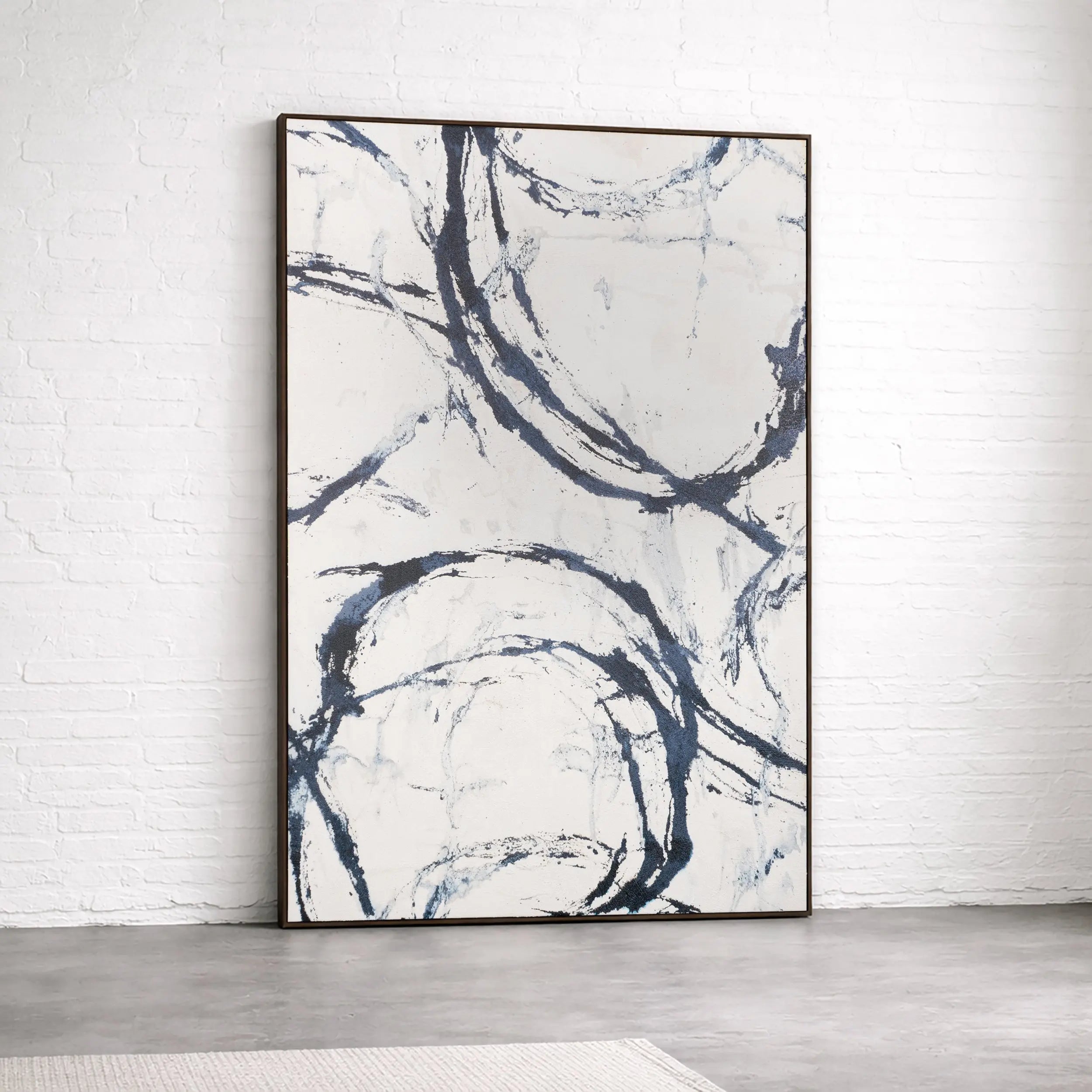 Elemental Rhythm Hand Painted Light Brown Floater Frame Wall Art Homeroots Home Decor