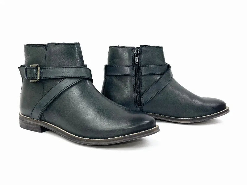 Elena Flat Ankle Boot Oobash