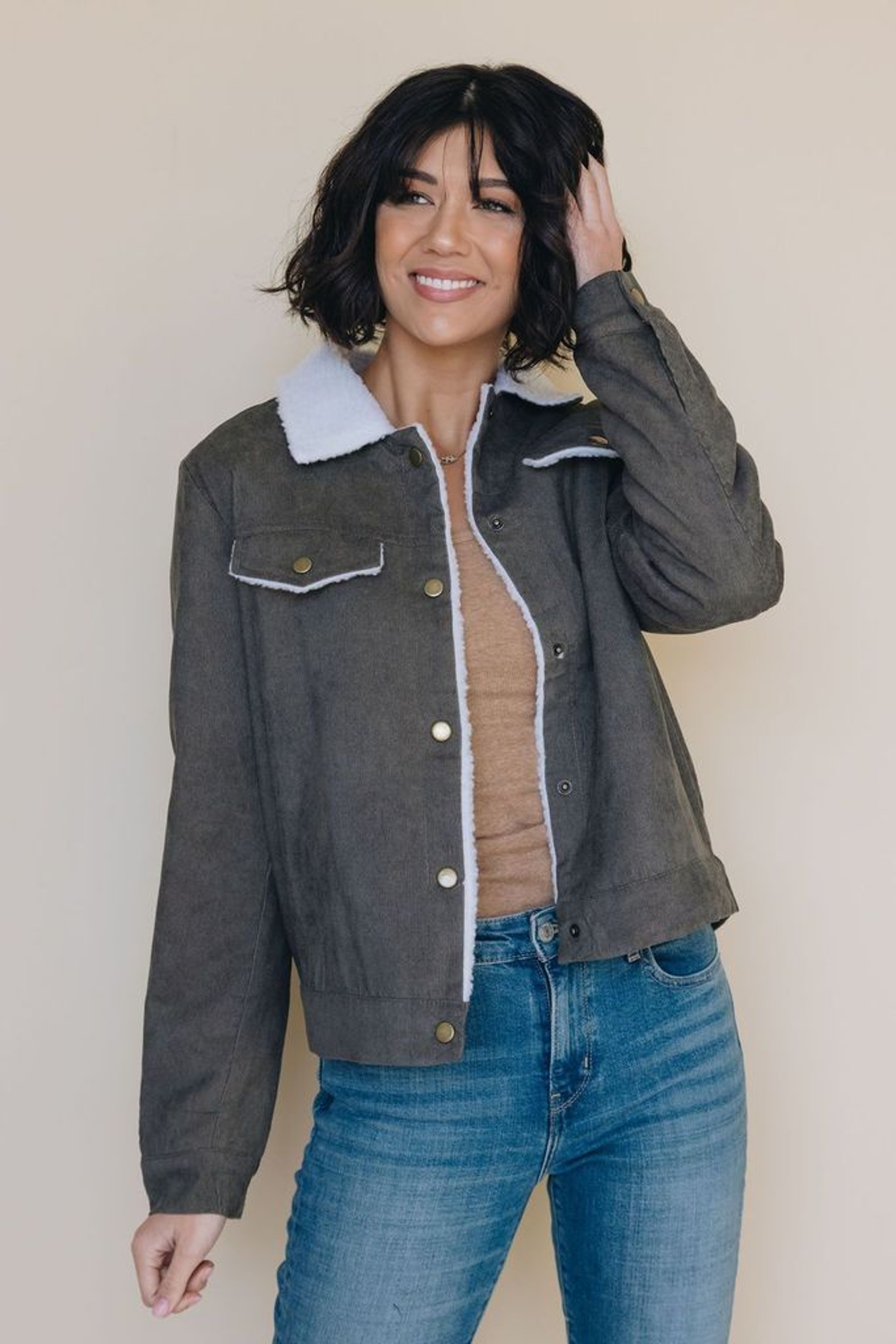 Ella Mae Corduroy Jacket Stay Warm in Style