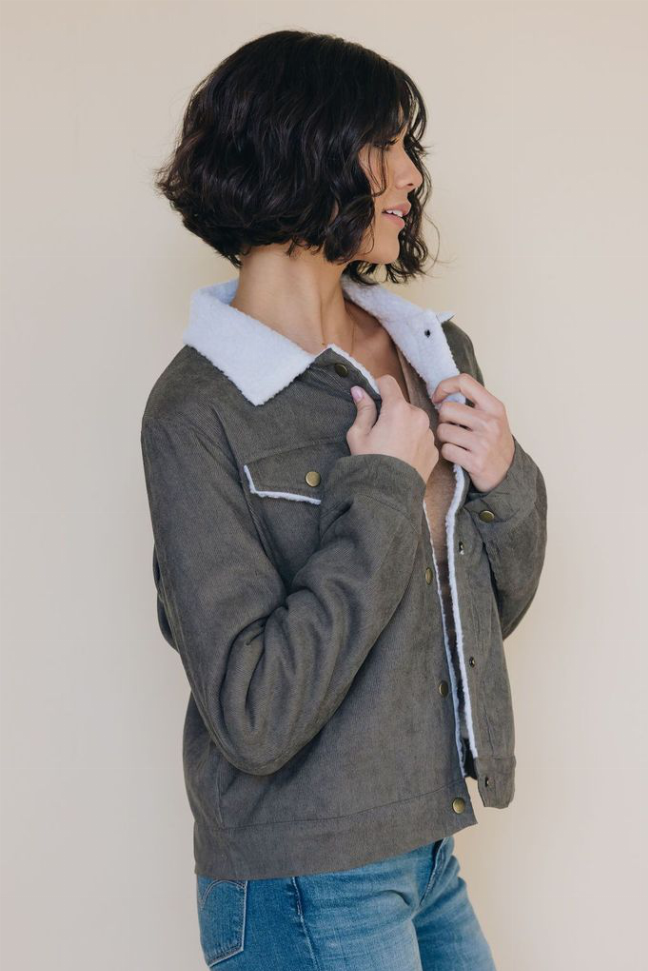 Ella Mae Corduroy Jacket Stay Warm in Style