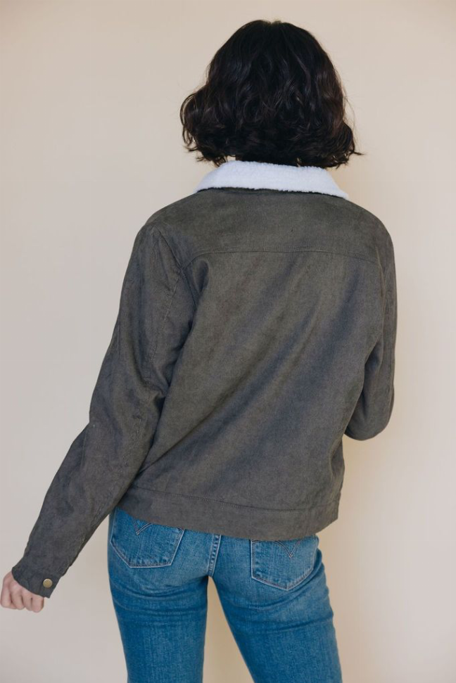Ella Mae Corduroy Jacket Stay Warm in Style