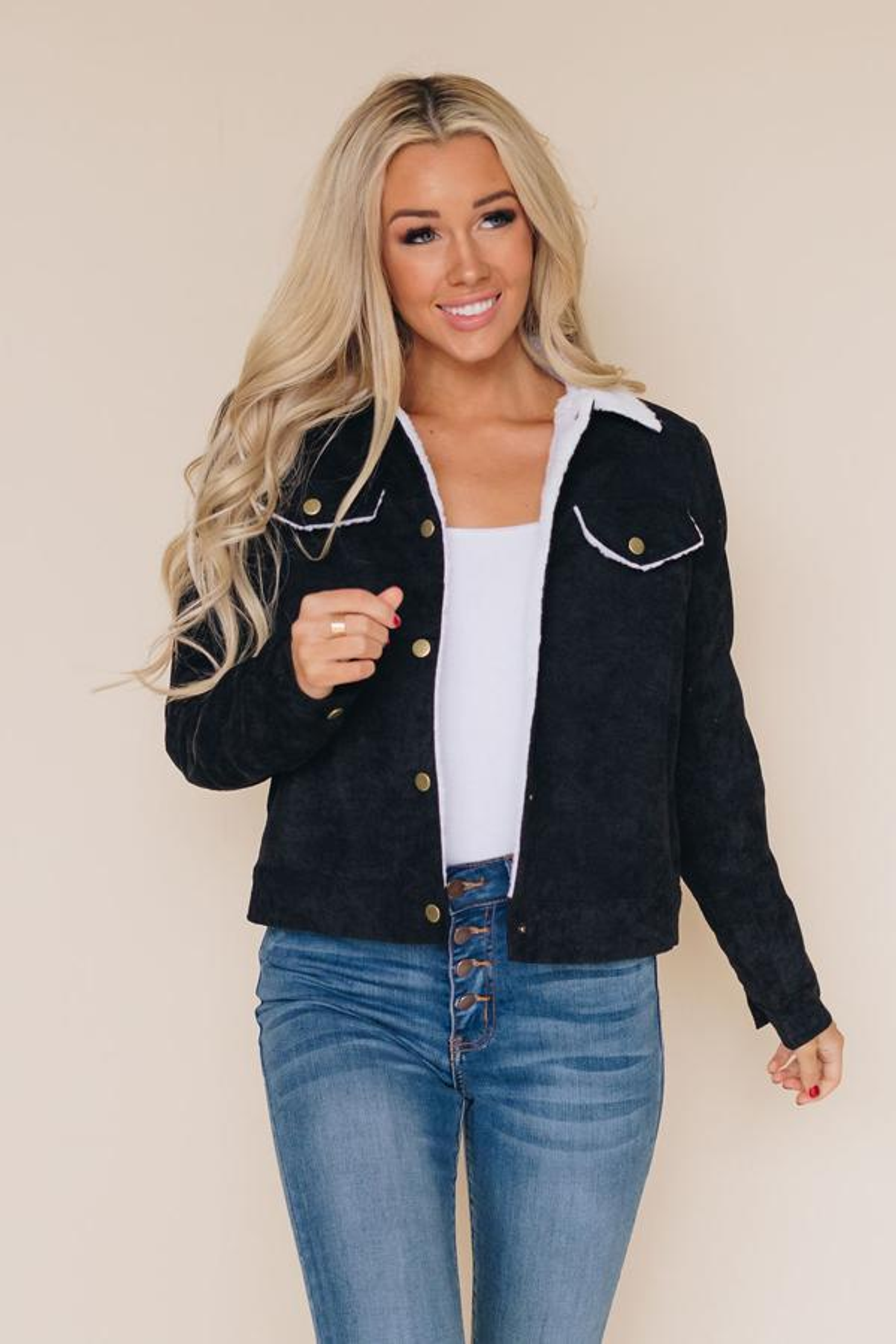 Ella Mae Corduroy Jacket Stay Warm in Style
