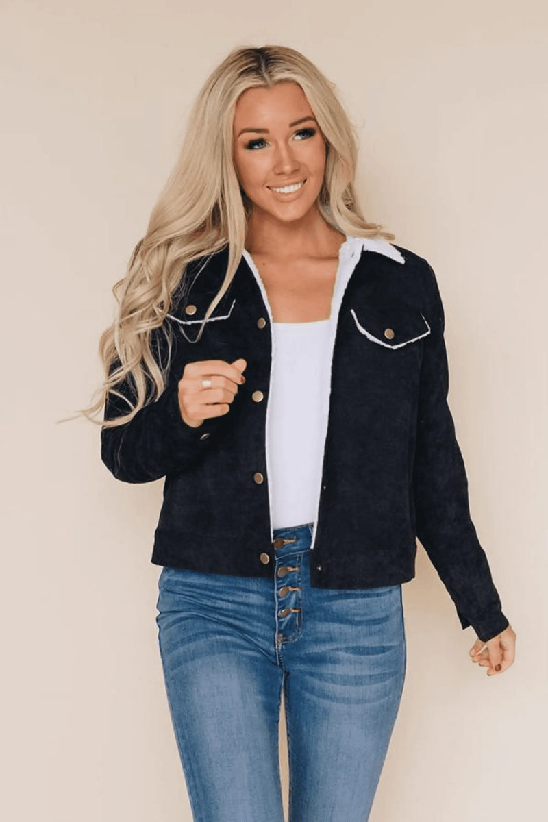 Ella Mae Corduroy Jacket Stay Warm in Style