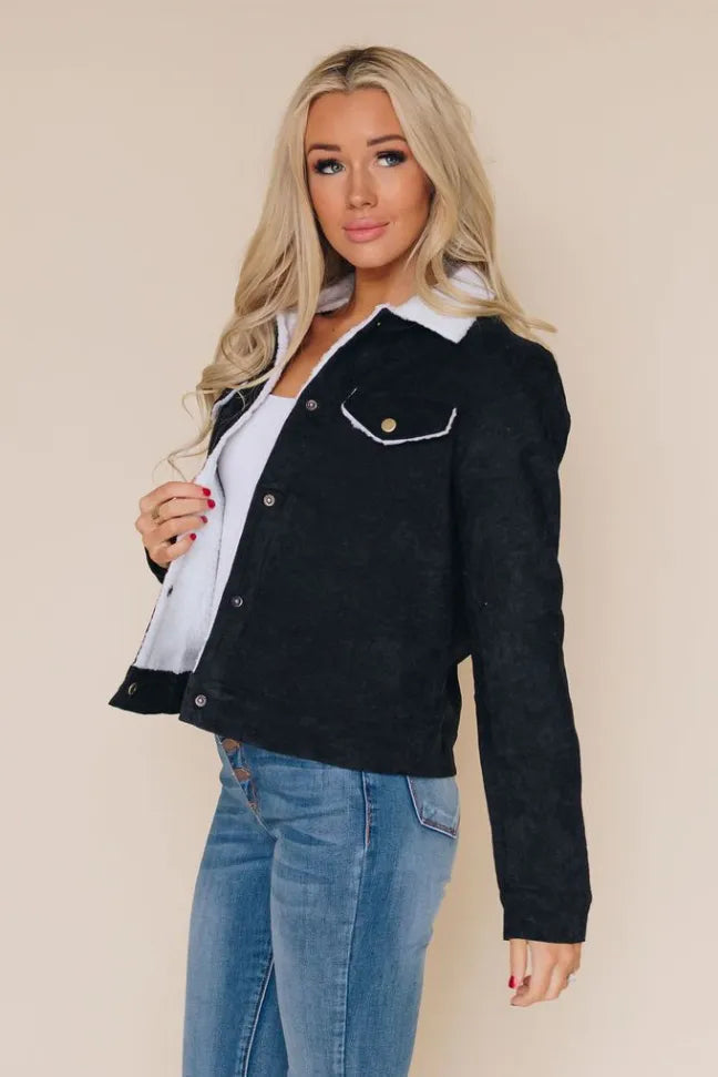 Ella Mae Corduroy Jacket Stay Warm in Style