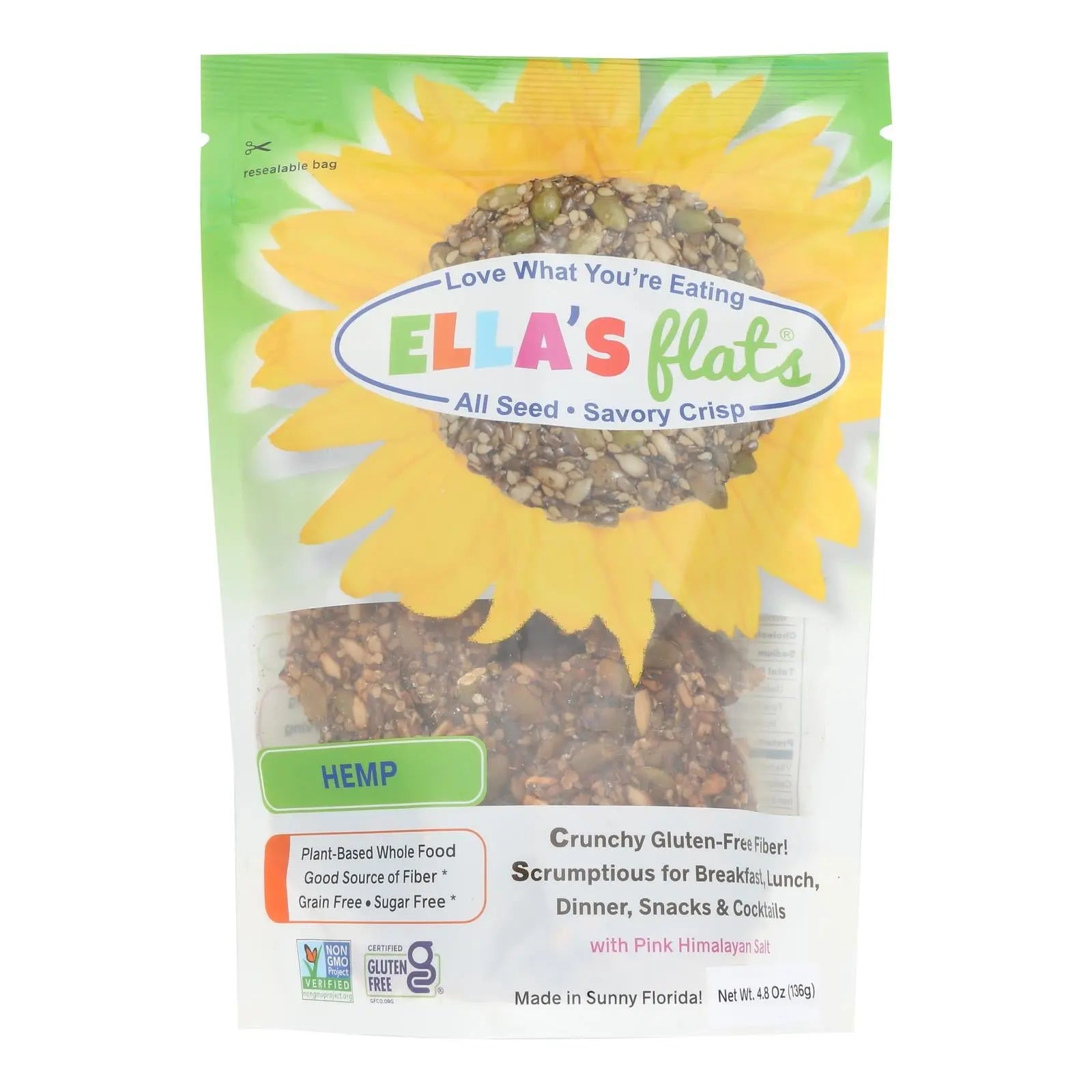 Ella's Flats - Crisp All Seed Hemp - Case Of 6-4.8 Oz Ella's Flats