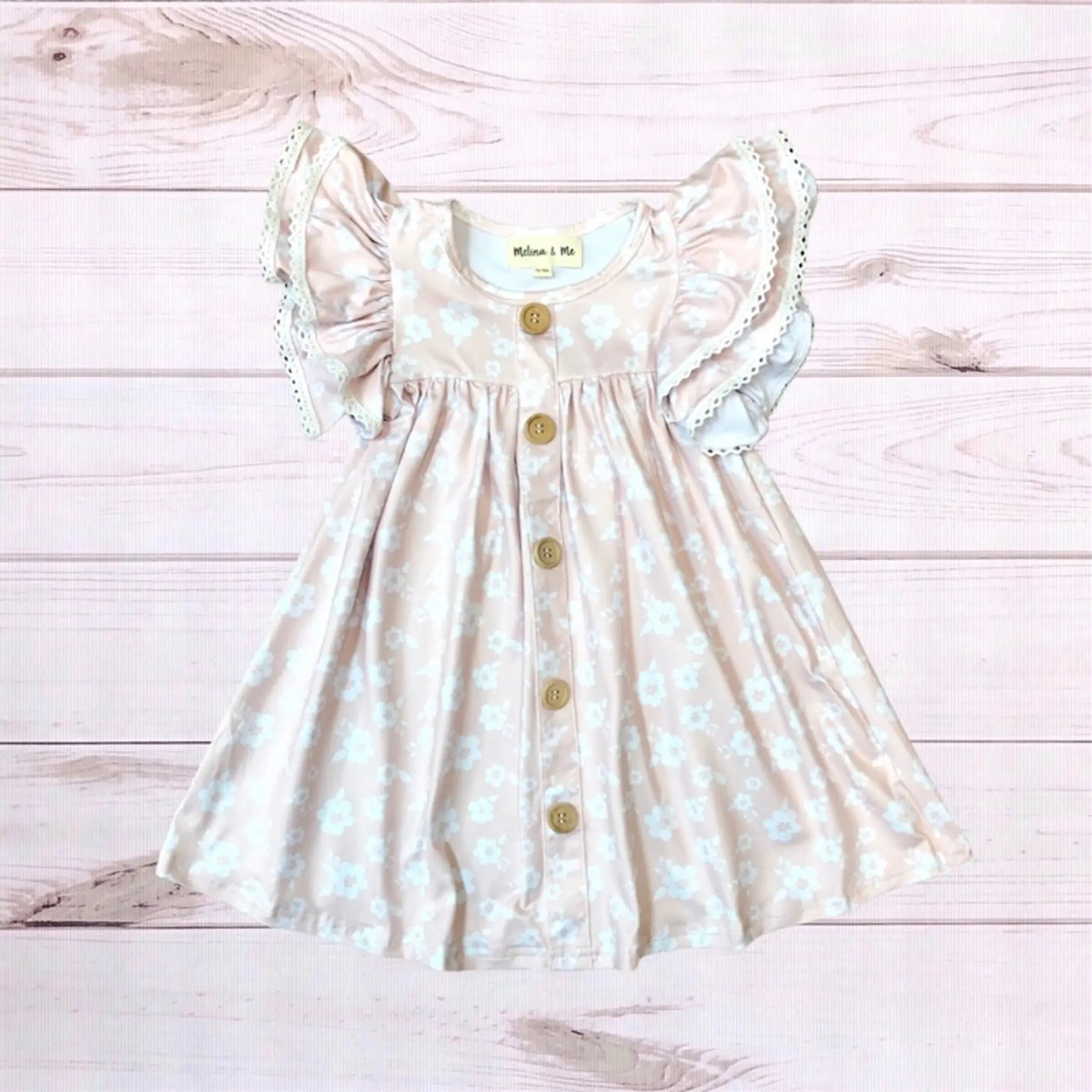 Ellie Floral Dress (Short Sleeve) Melina & Me