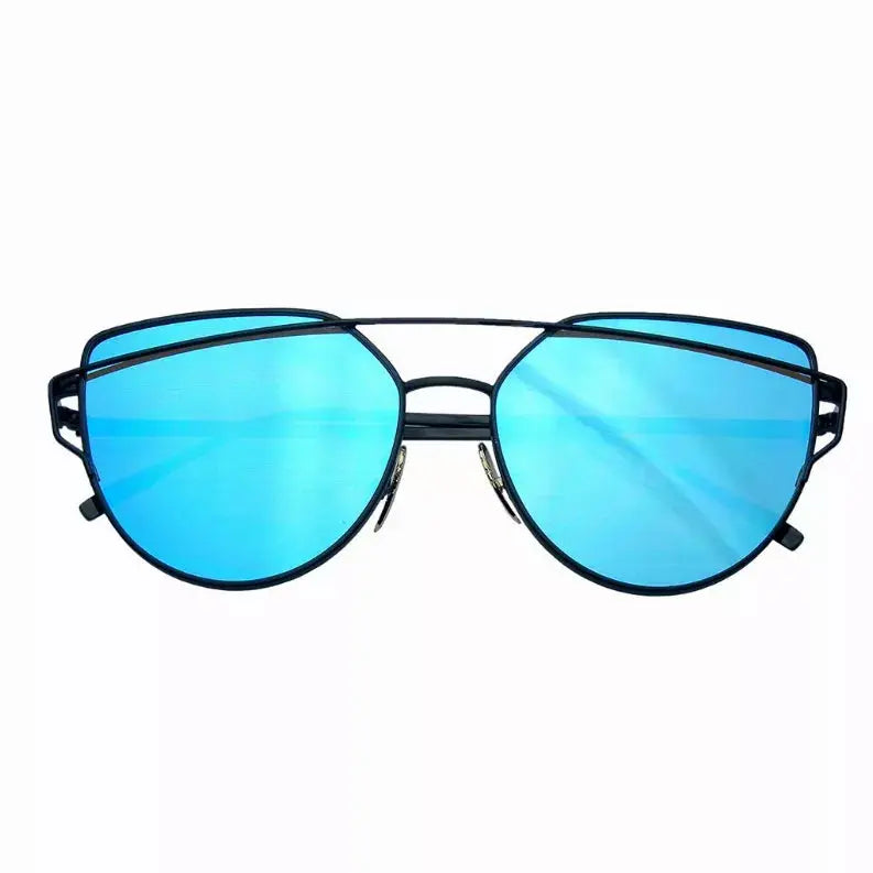 Emblem Eyewear - Women's Modern Retro Mirror Flat Lens Sunglasses Sunglass Memphis