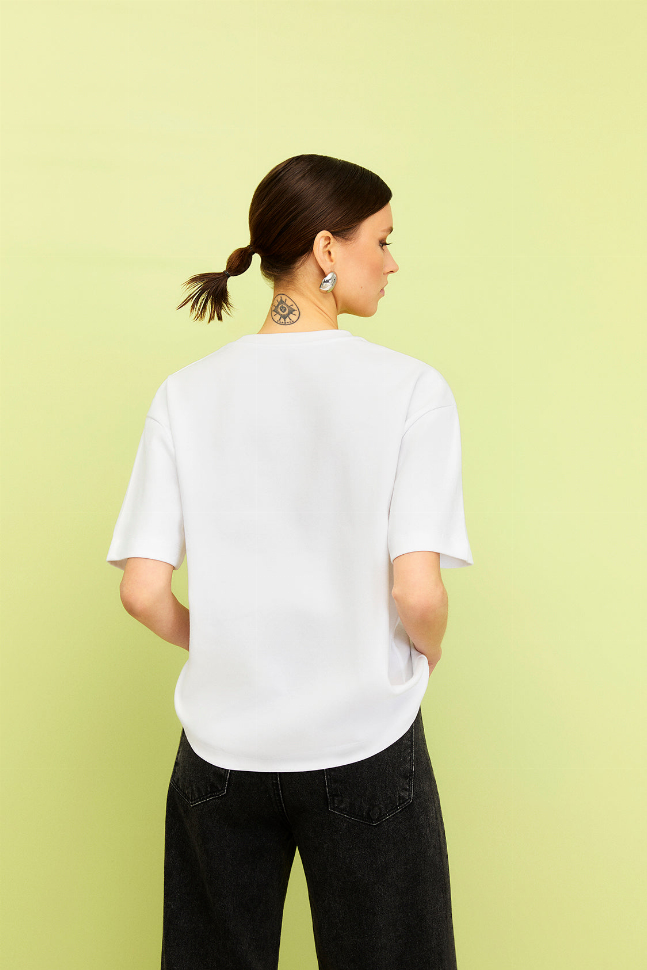 Embroidered Oversized T-Shirt Nocturne