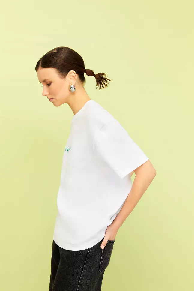 Embroidered Oversized T-Shirt Nocturne