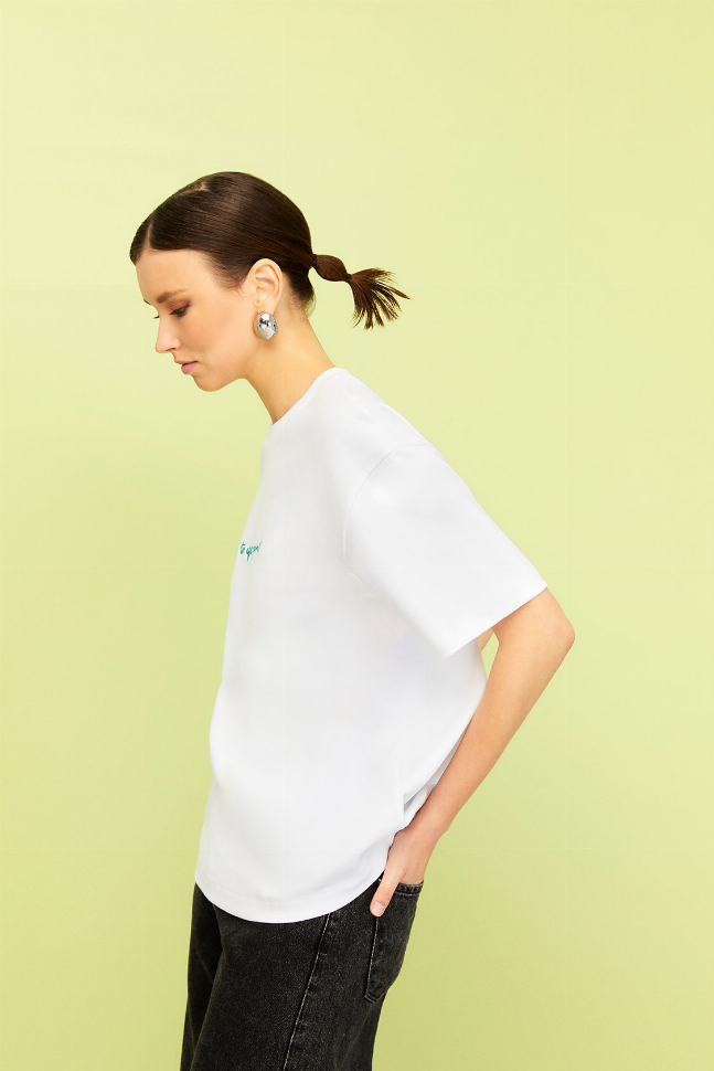 Embroidered Oversized T-Shirt Nocturne