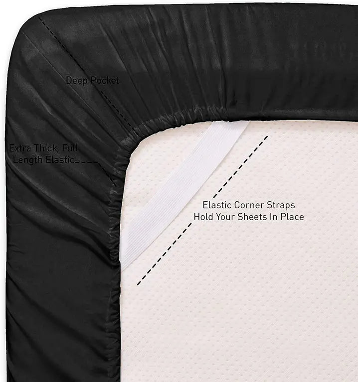 Embroidery Soft Cozy Sheet Set Wrinkle Resistant Home Mart Goods