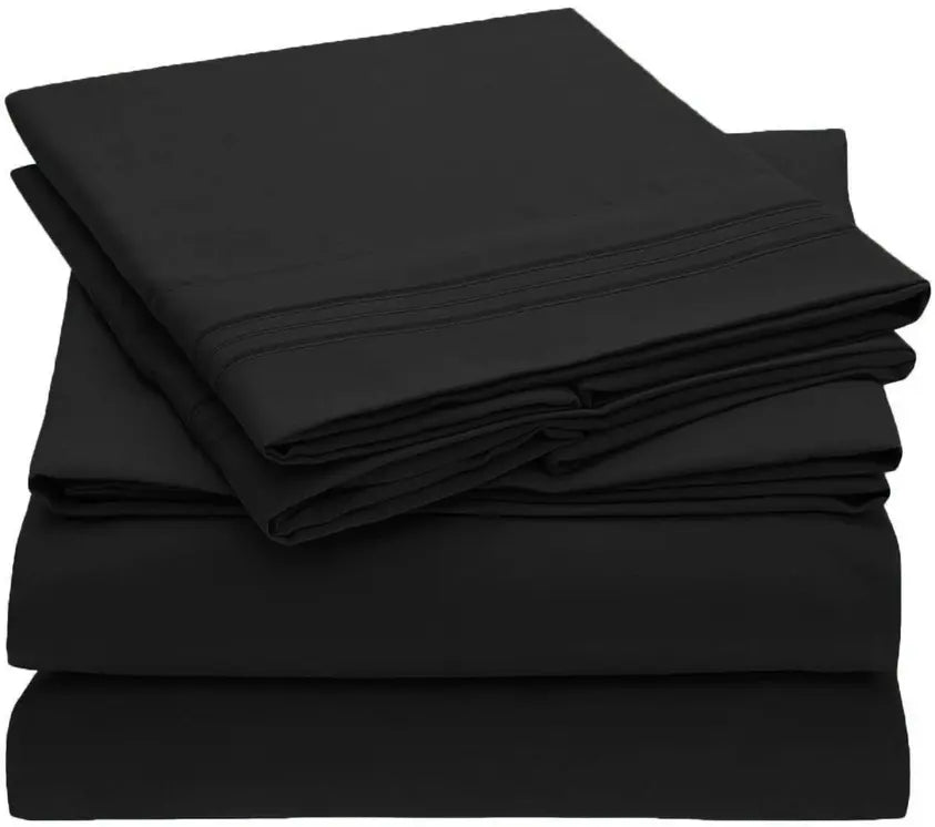 Embroidery Soft Cozy Sheet Set Wrinkle Resistant Home Mart Goods