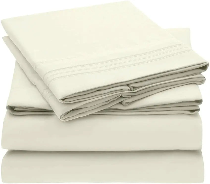 Embroidery Soft Cozy Sheet Set Wrinkle Resistant Home Mart Goods