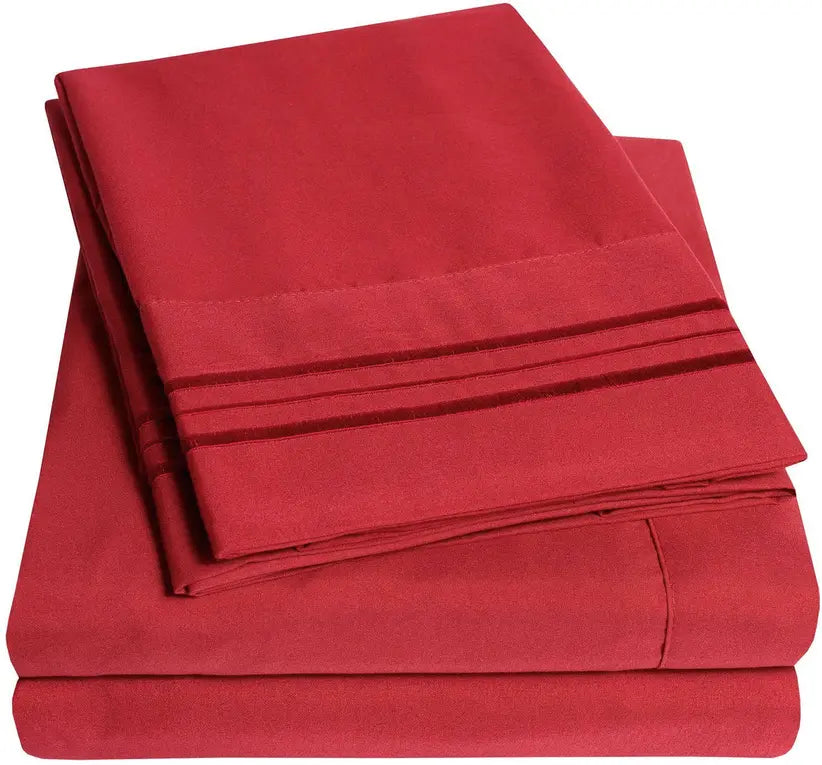 Embroidery Soft Cozy Sheet Set Wrinkle Resistant Home Mart Goods