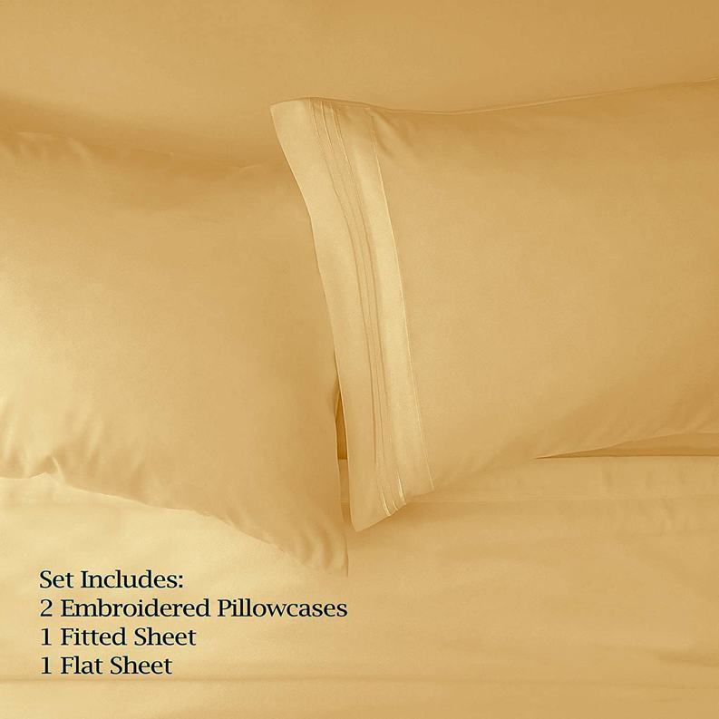 Embroidery Soft Sheet Set Wrinkle Resistant Home Mart Goods