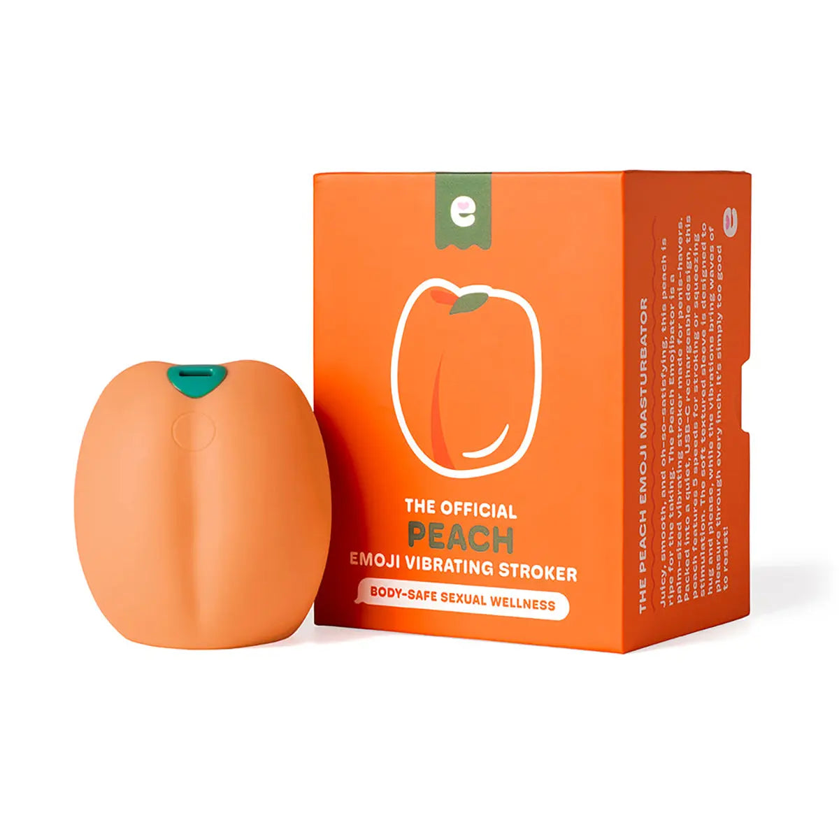 Emojibator Peach Vibrating Stroker Dame Products