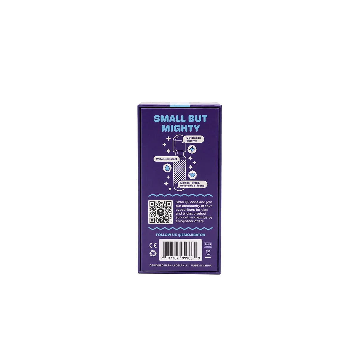 Emojibator Tiny Wand Vibrator - Cream Emojibator