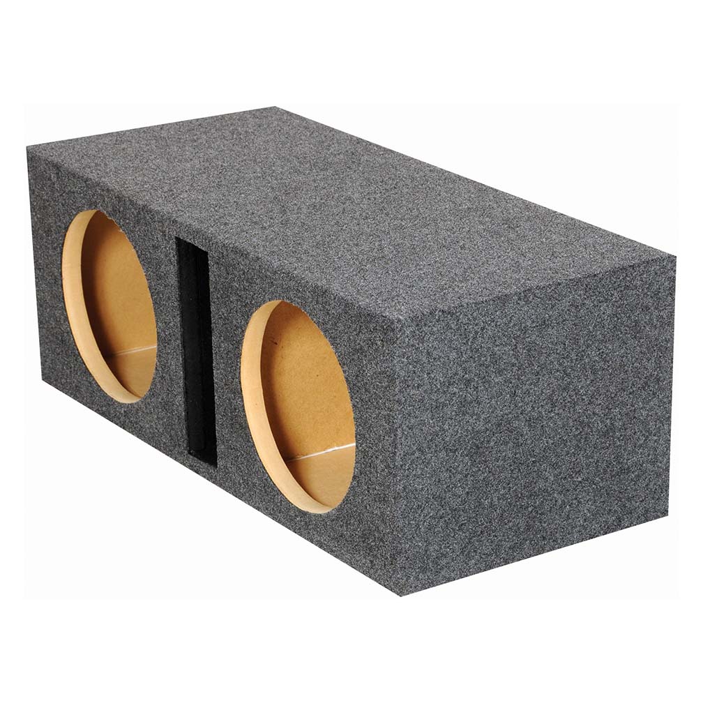 Empty Woofer Box Dual 10" Mdf Vented Bass Box Qpower