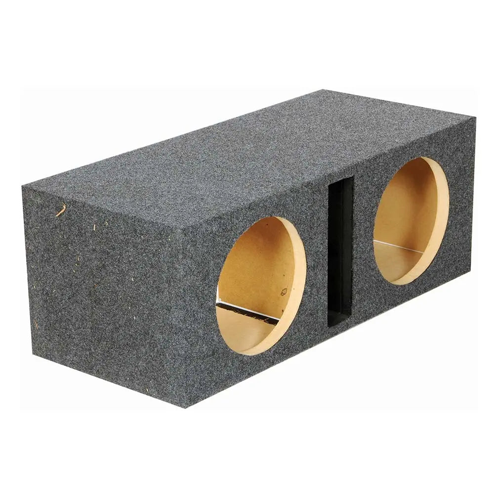 Empty Woofer Box Dual 10" Mdf Vented Bass Box Qpower
