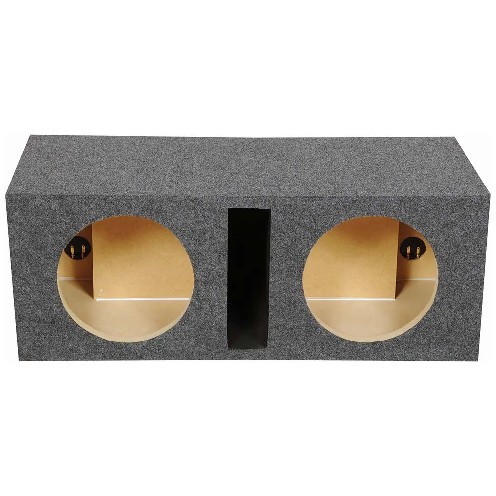 Empty Woofer Box Dual 10" Mdf Vented Bass Box Qpower
