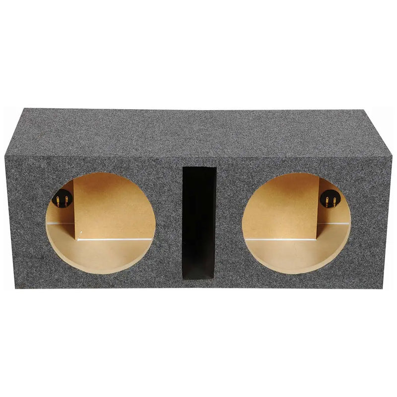 Empty Woofer Box Dual 10" Mdf Vented Bass Box Qpower