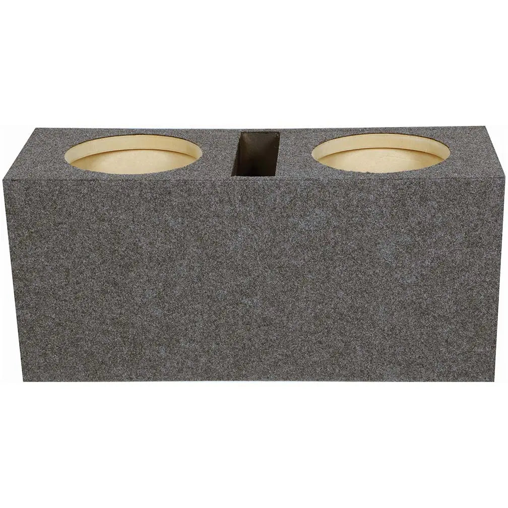 Empty Woofer Box Dual 10" Mdf Vented Bass Box Qpower