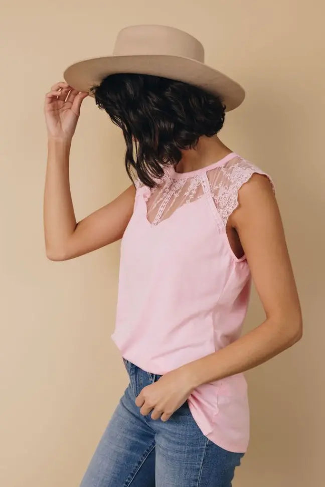 Endless Possibilities Lace Tank Stay Warm in Style