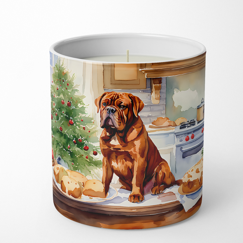 English Bulldog Christmas Cookies Decorative Soy Candle Caroline's Treasures