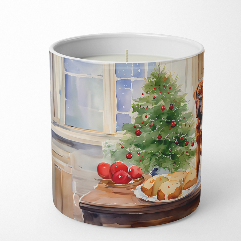 English Bulldog Christmas Cookies Decorative Soy Candle Caroline's Treasures