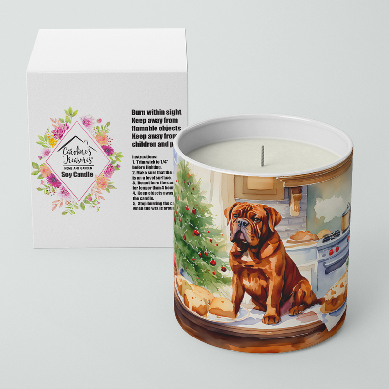English Bulldog Christmas Cookies Decorative Soy Candle Caroline's Treasures