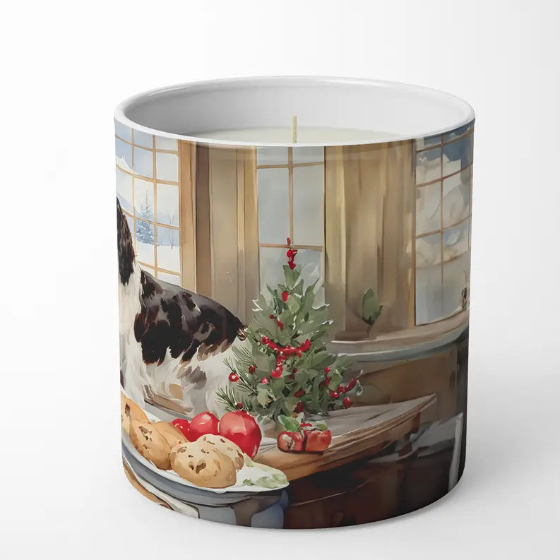 English Bulldog Christmas Cookies Decorative Soy Candle Caroline's Treasures