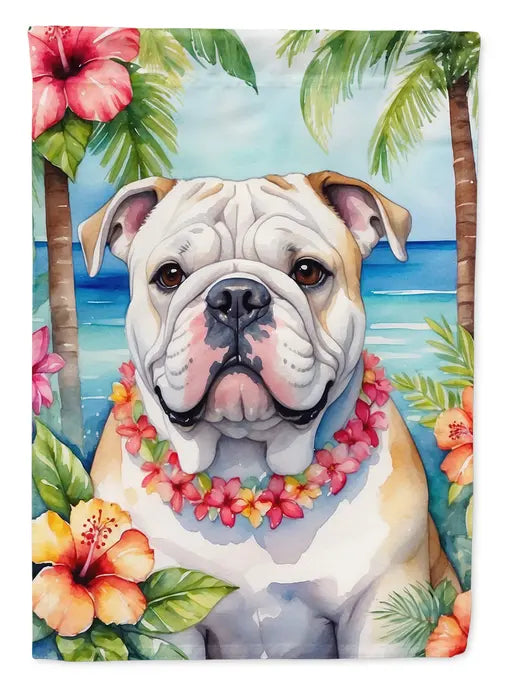English Bulldog Luau Garden Flag Caroline's Treasures