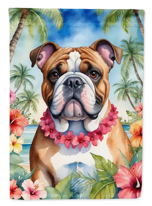 English Bulldog Luau Garden Flag Caroline's Treasures