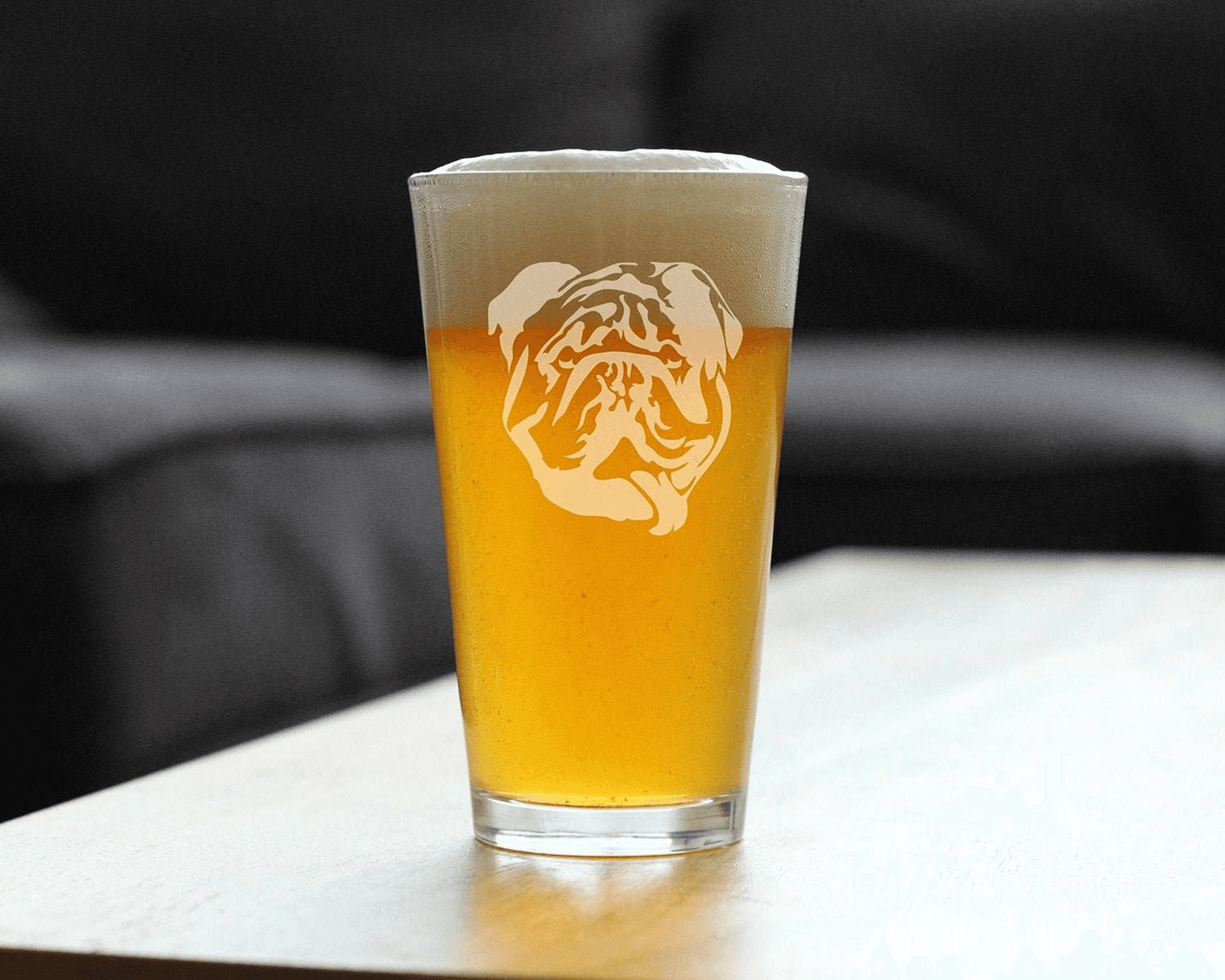 English Bulldog Pint Glass for Beer - Bulldog Dogs Gifts Bevvee