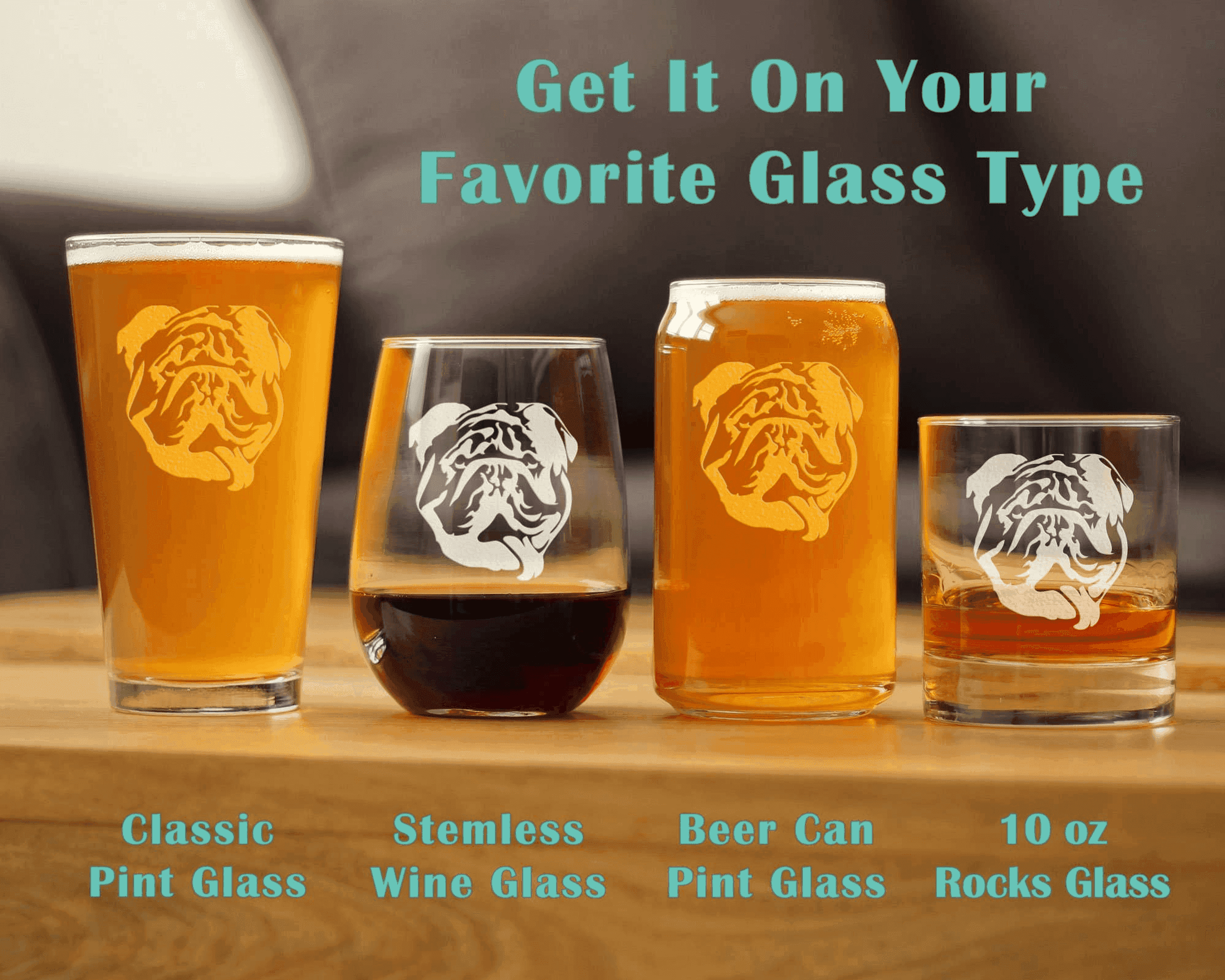 English Bulldog Pint Glass for Beer - Bulldog Dogs Gifts Bevvee