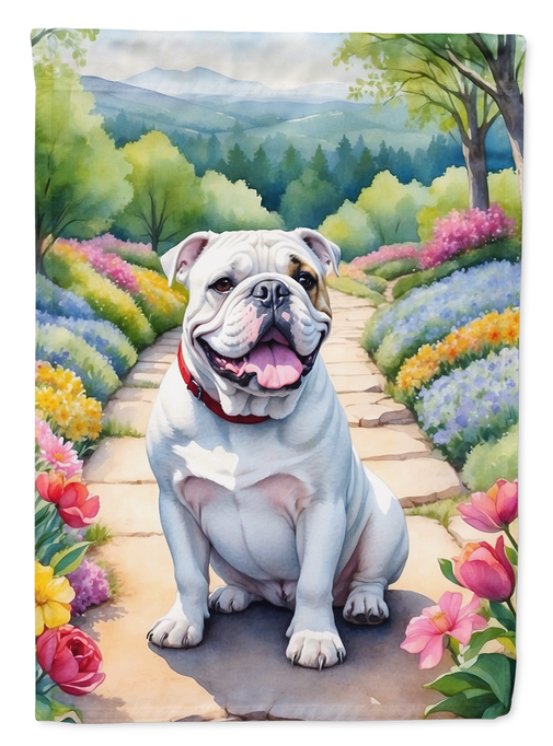 English Bulldog Spring Path Garden Flag Caroline's Treasures
