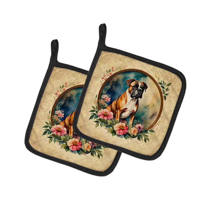 English Bulldog and Flowers Foam Coasters Caroline's Treasures