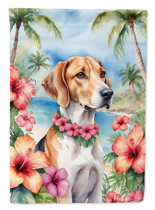 English Foxhound Luau Garden Flag Caroline's Treasures