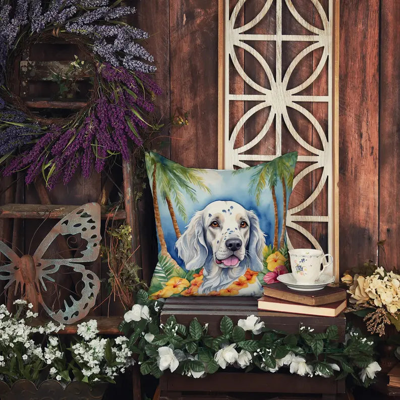 English Foxhound Luau Pair of Pot Holders Caroline's Treasures