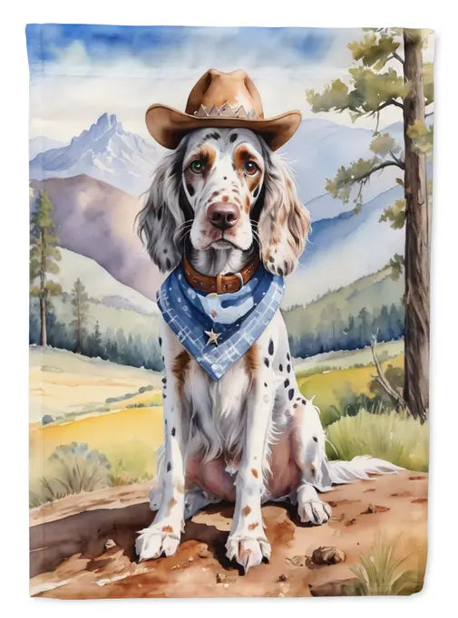 English Setter Cowboy Welcome Garden Flag Caroline's Treasures