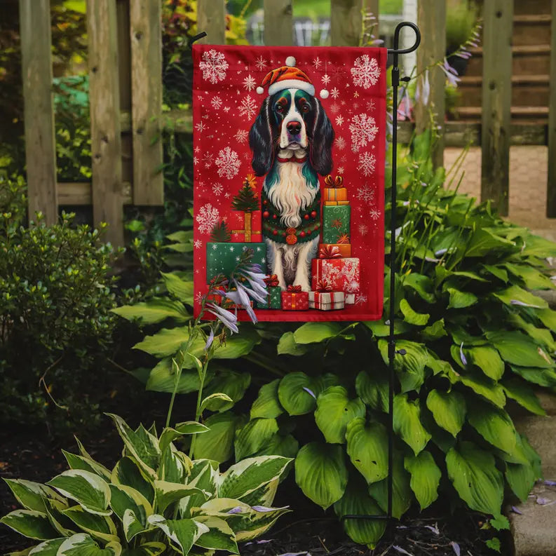 English Springer Spaniel Holiday Christmas Garden Flag Caroline's Treasures
