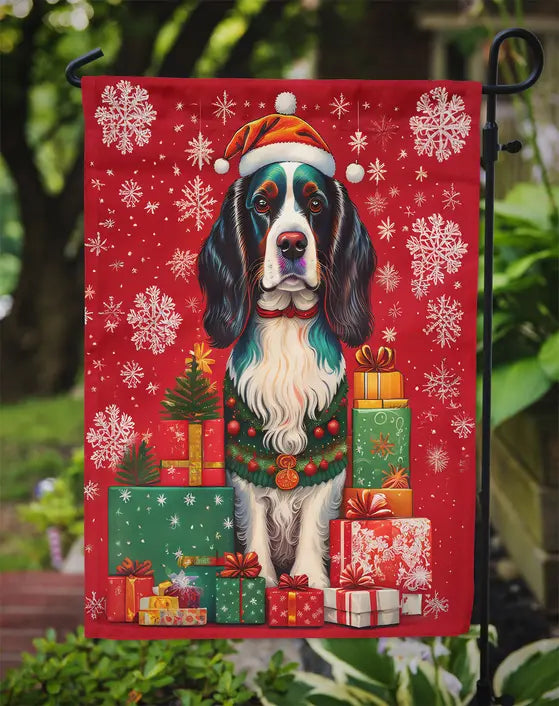 English Springer Spaniel Holiday Christmas Garden Flag Caroline's Treasures