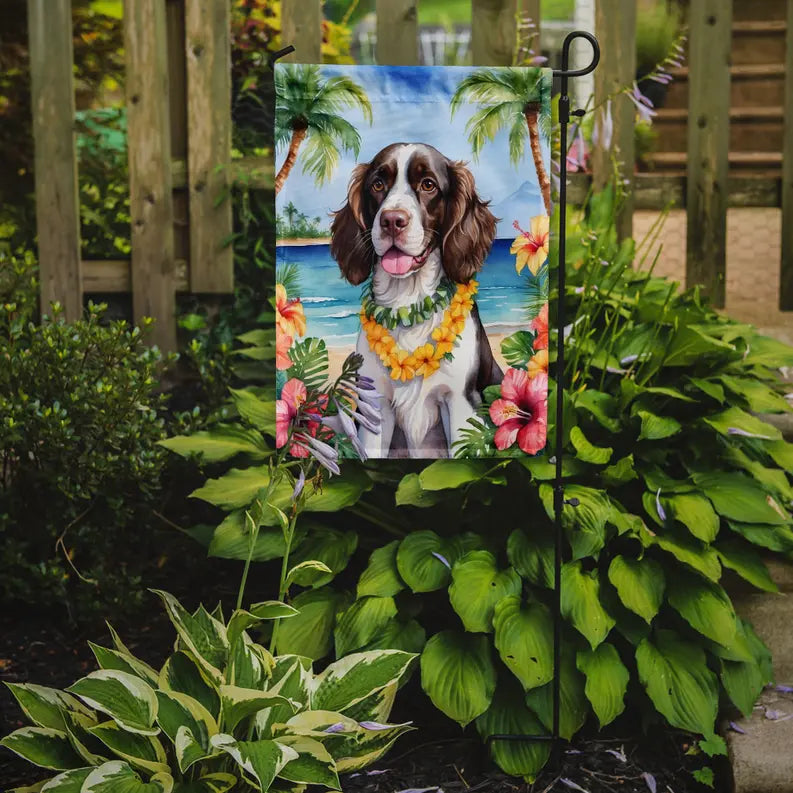 English Springer Spaniel Luau Garden Flag Caroline's Treasures