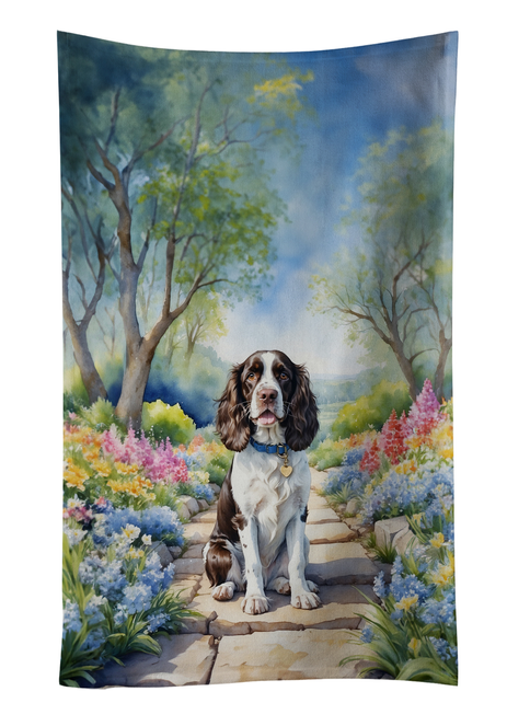 English Springer Spaniel Spring Path Pair of Pot Holders Caroline's Treasures