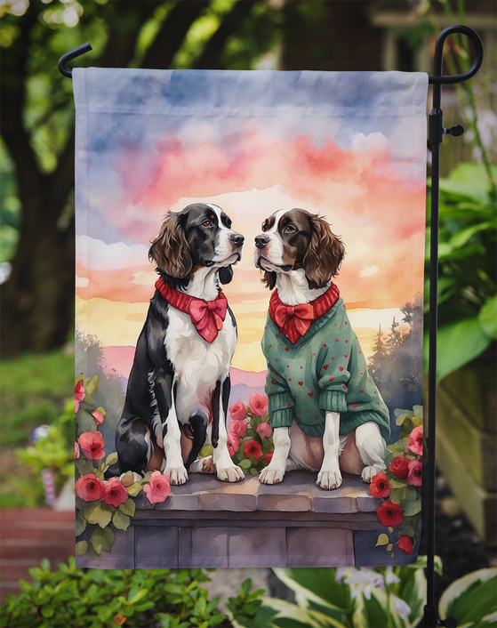 English Springer Spaniel Two Hearts Garden Flag Caroline's Treasures