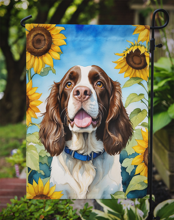 English Springer Spaniel in Sunflowers Garden Flag Caroline's Treasures