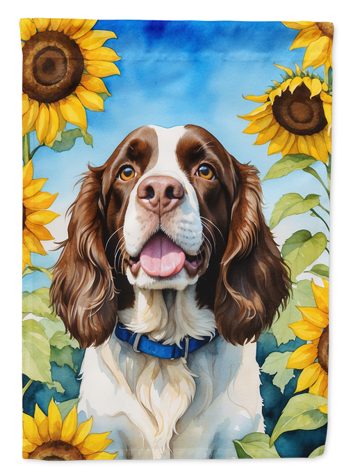 English Springer Spaniel in Sunflowers Garden Flag Caroline's Treasures