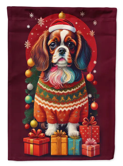 English Toy Spaniel Holiday Christmas Garden Flag Caroline's Treasures