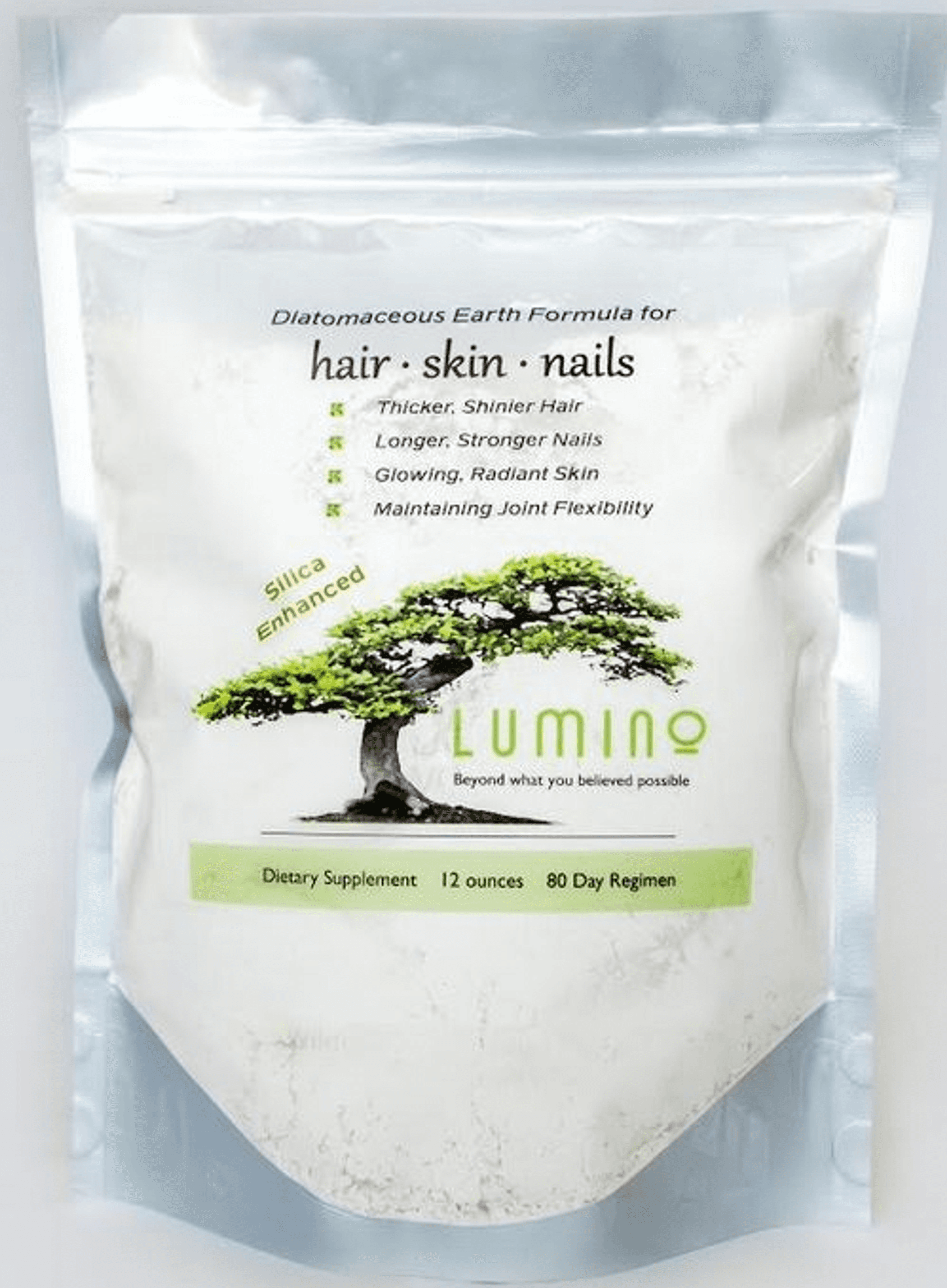 Enhanced Silica Formula for Hair, Skin, and Nails 12 oz Bag Lumino Wellness